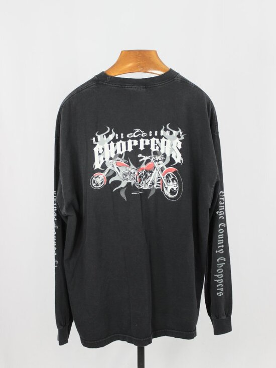 Vintage 2003 ORANGE COUNTY CHOPPERS Black Cotton Long Sleeve T-Shirt, Size 3XL - Picture 2 of 10